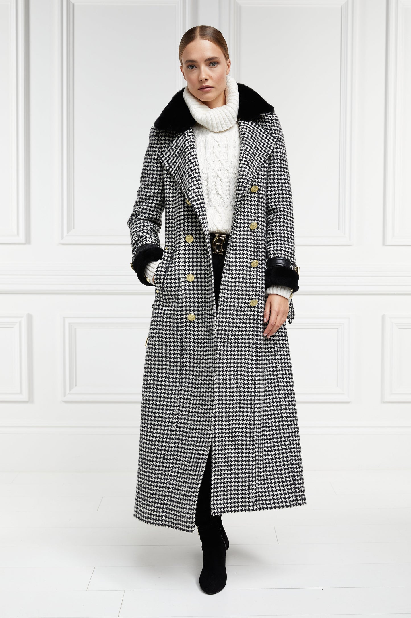 Gold Label Trench (Houndstooth)