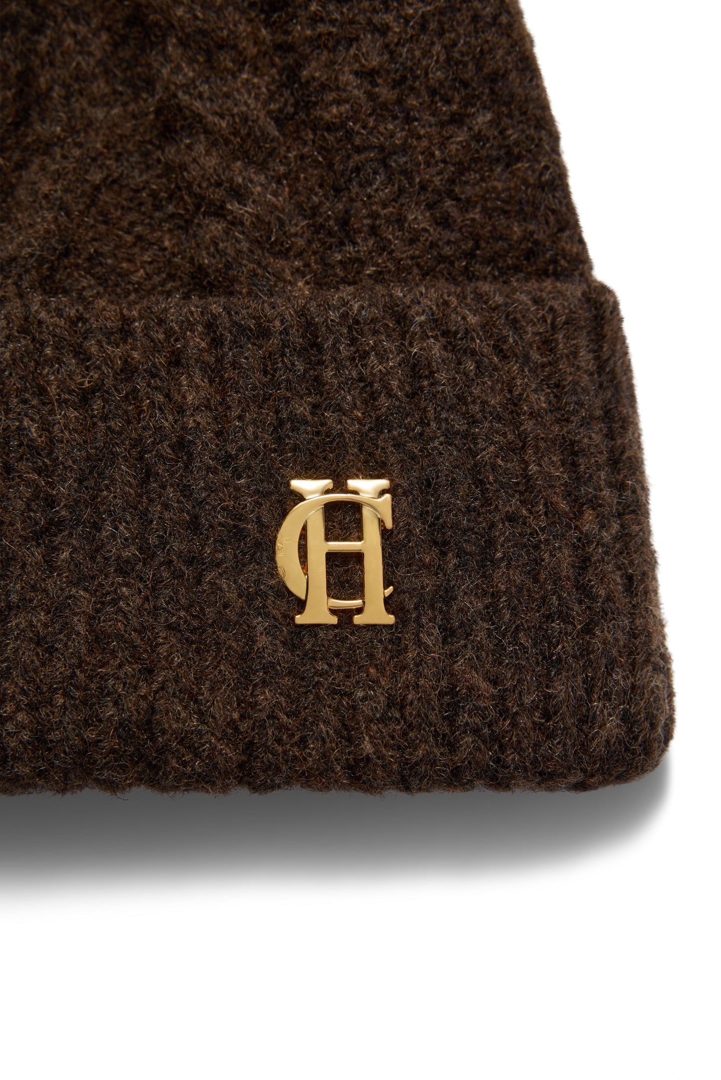Sloane Cable Bobble Hat (Chocolate)