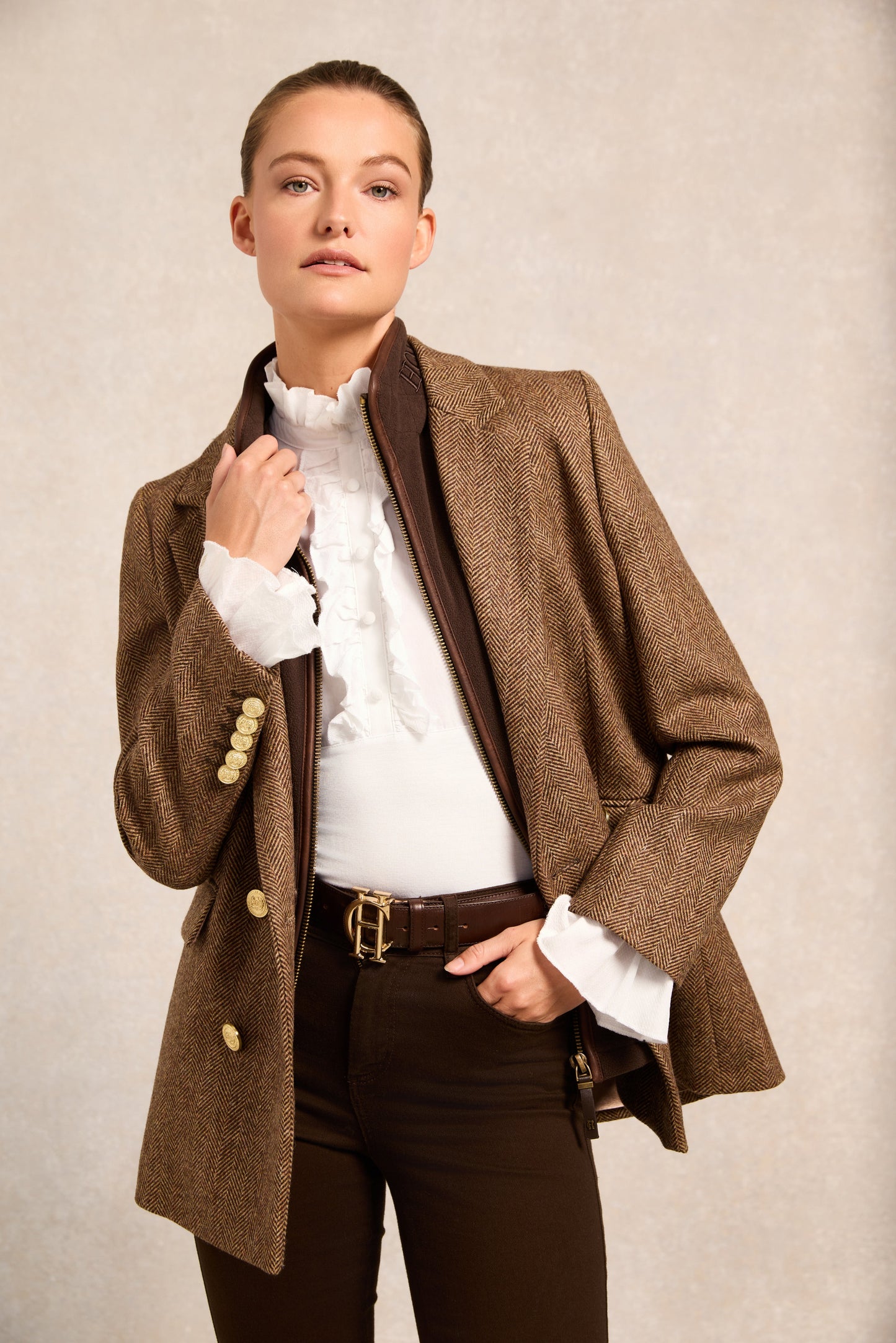 Melissa Jersey Blouse (White)