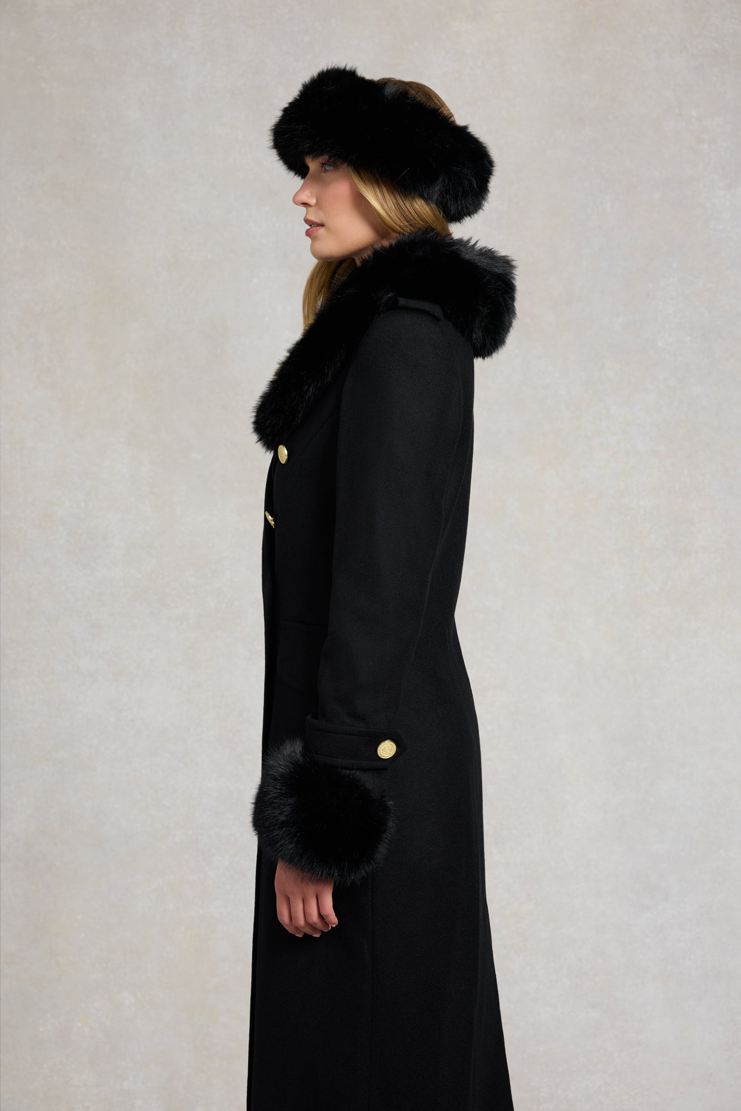 Faux Fur Headband (Black)