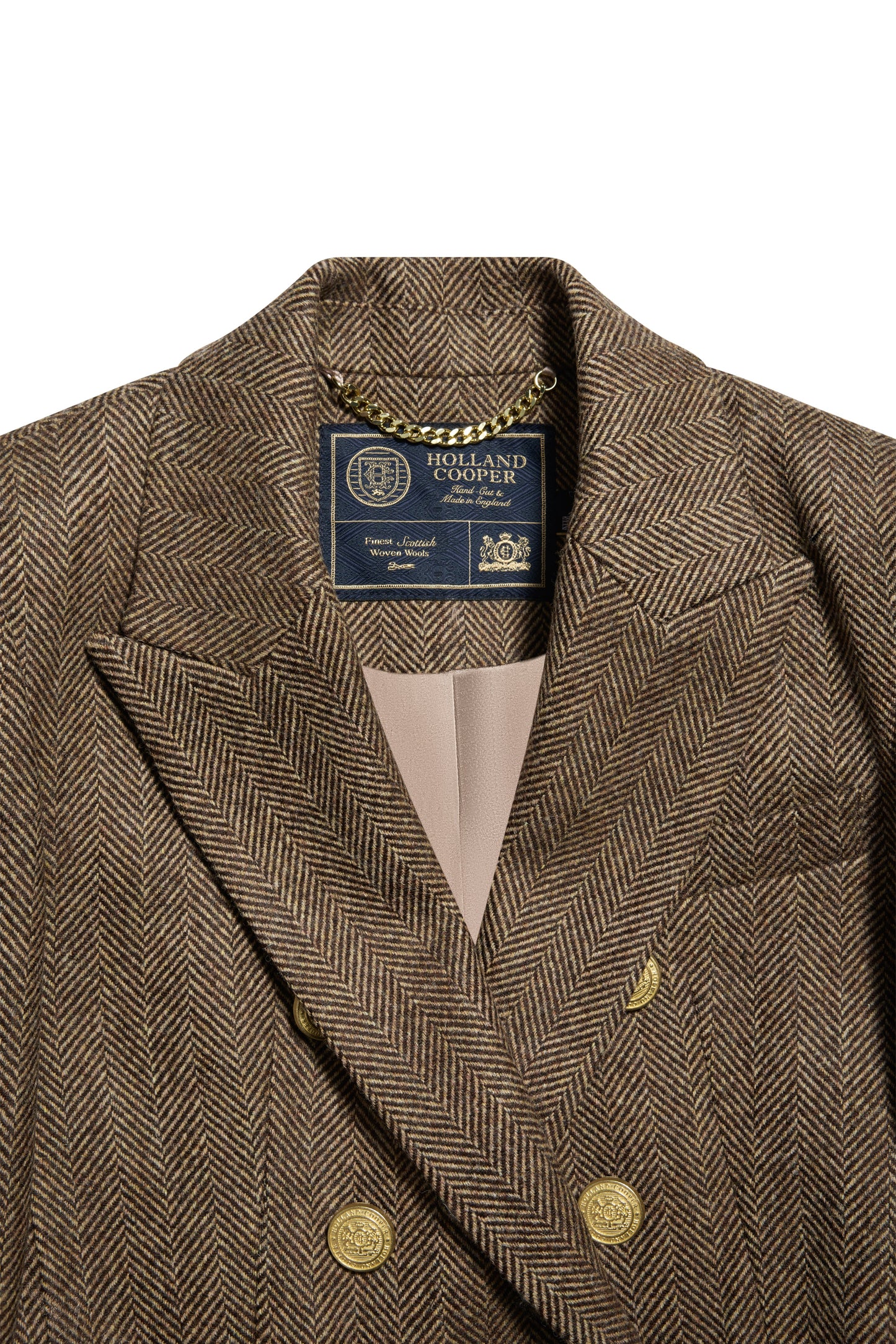 Knightsbridge Blazer (Large Scale Brown Herringbone)