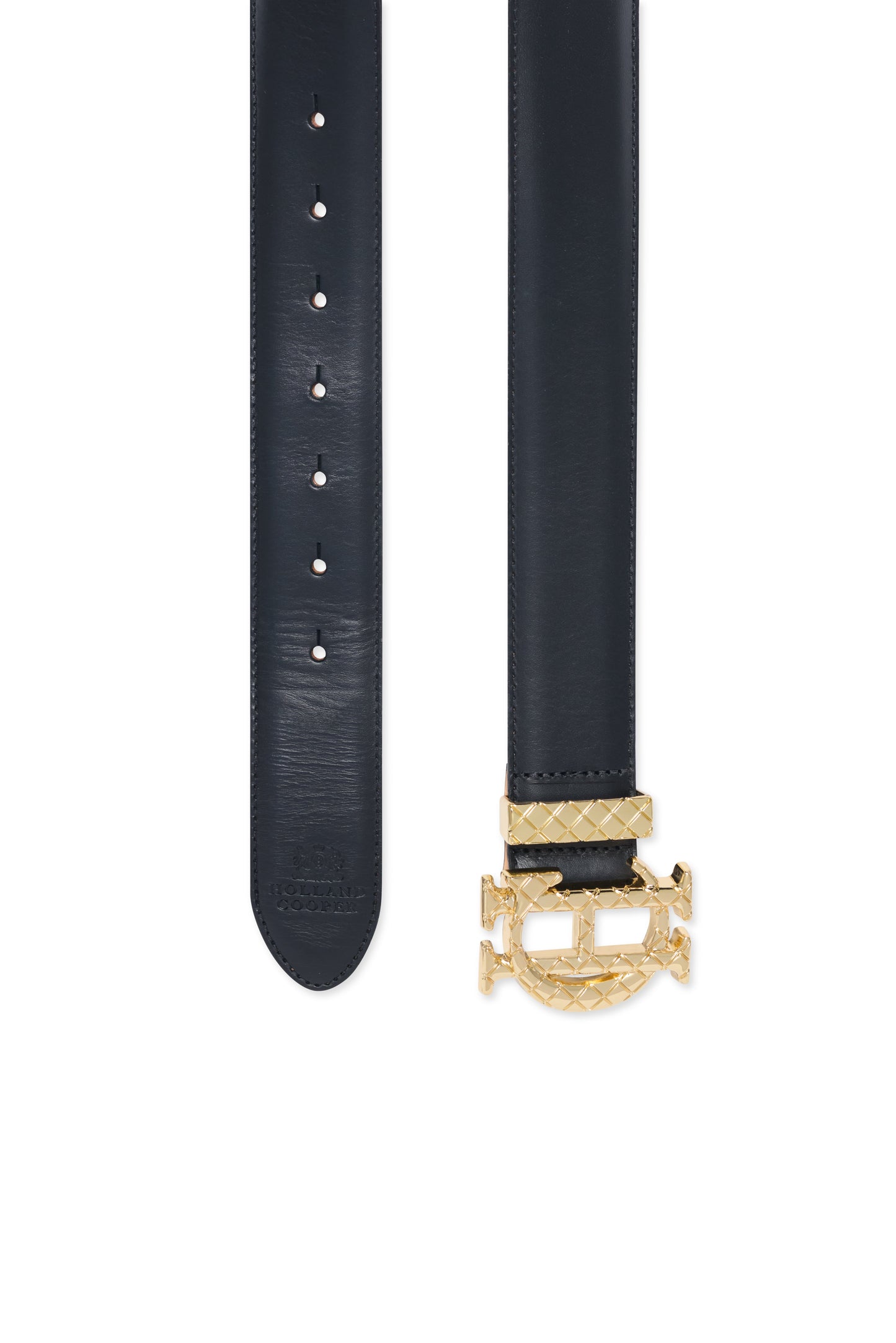 Quilted Classic Belt (Black Leather)