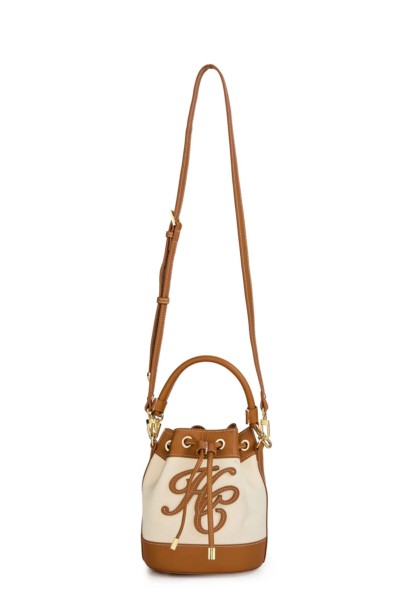 Amalfi Bucket Bag (Tan Canvas)