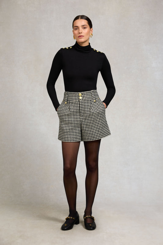 Luxe Tailored Short (Houndstooth)