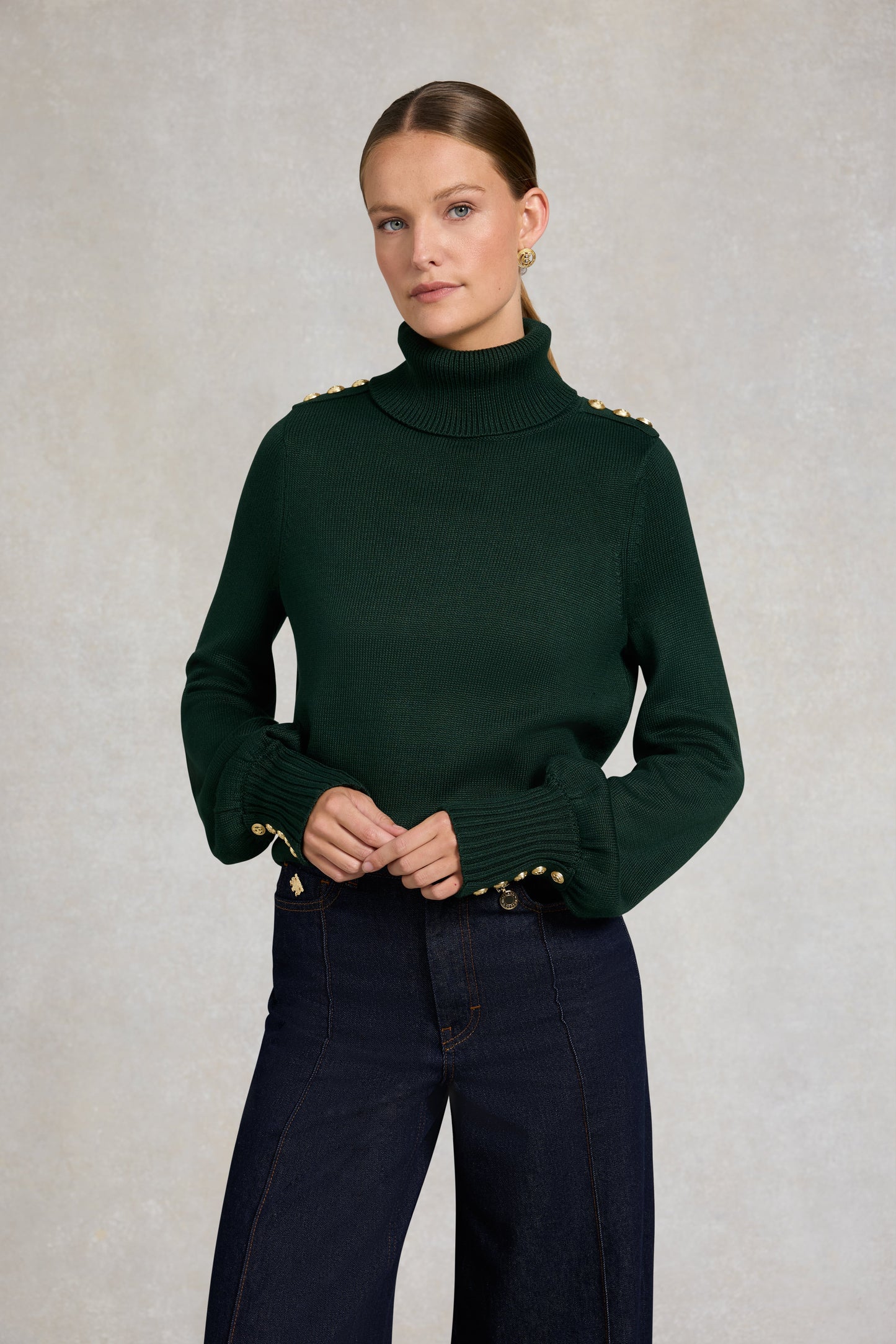 Chamonix Roll Neck Knit (Emerald)