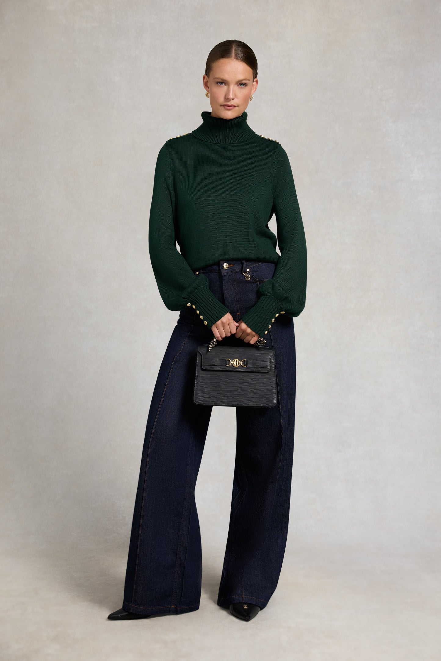 Chamonix Roll Neck Knit (Emerald)