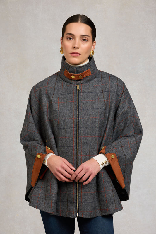 The Classic Cape (Mid Blue Check)