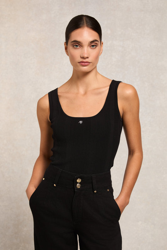 Ruby Knitted Vest (Black)