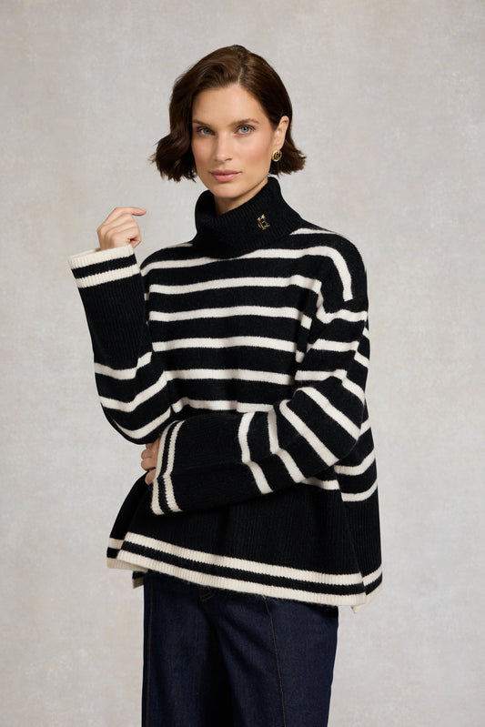 Antonia Roll Neck Knit (Black)