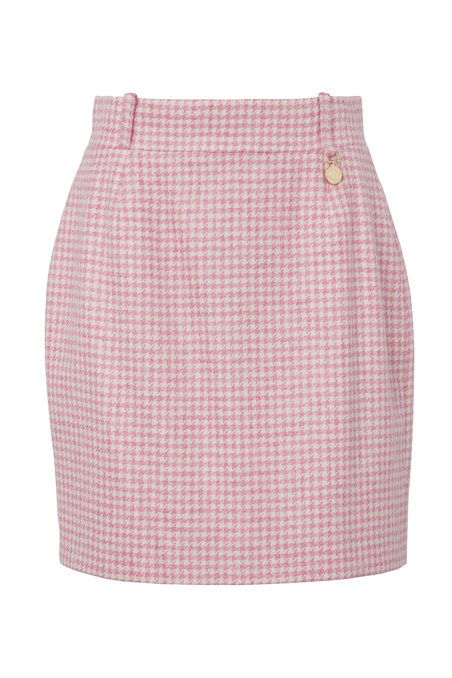 Regency Skirt (Light Pink Puppytooth)