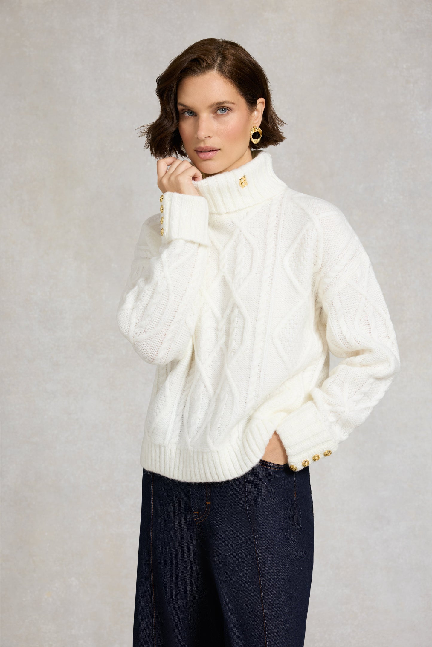 Noveli Roll Neck Knit (Natural)