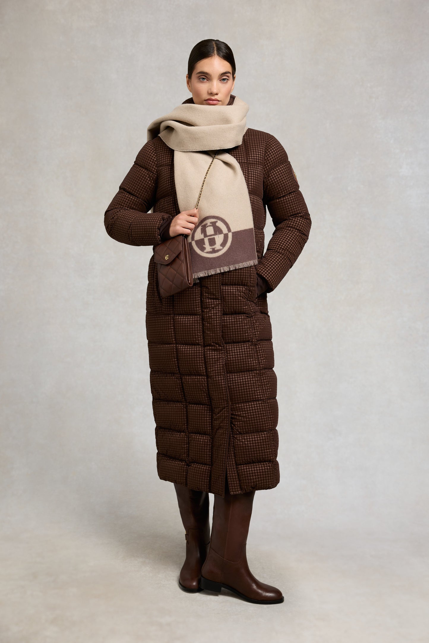 Crawford Longline Coat (Cocoa Mini Flock)
