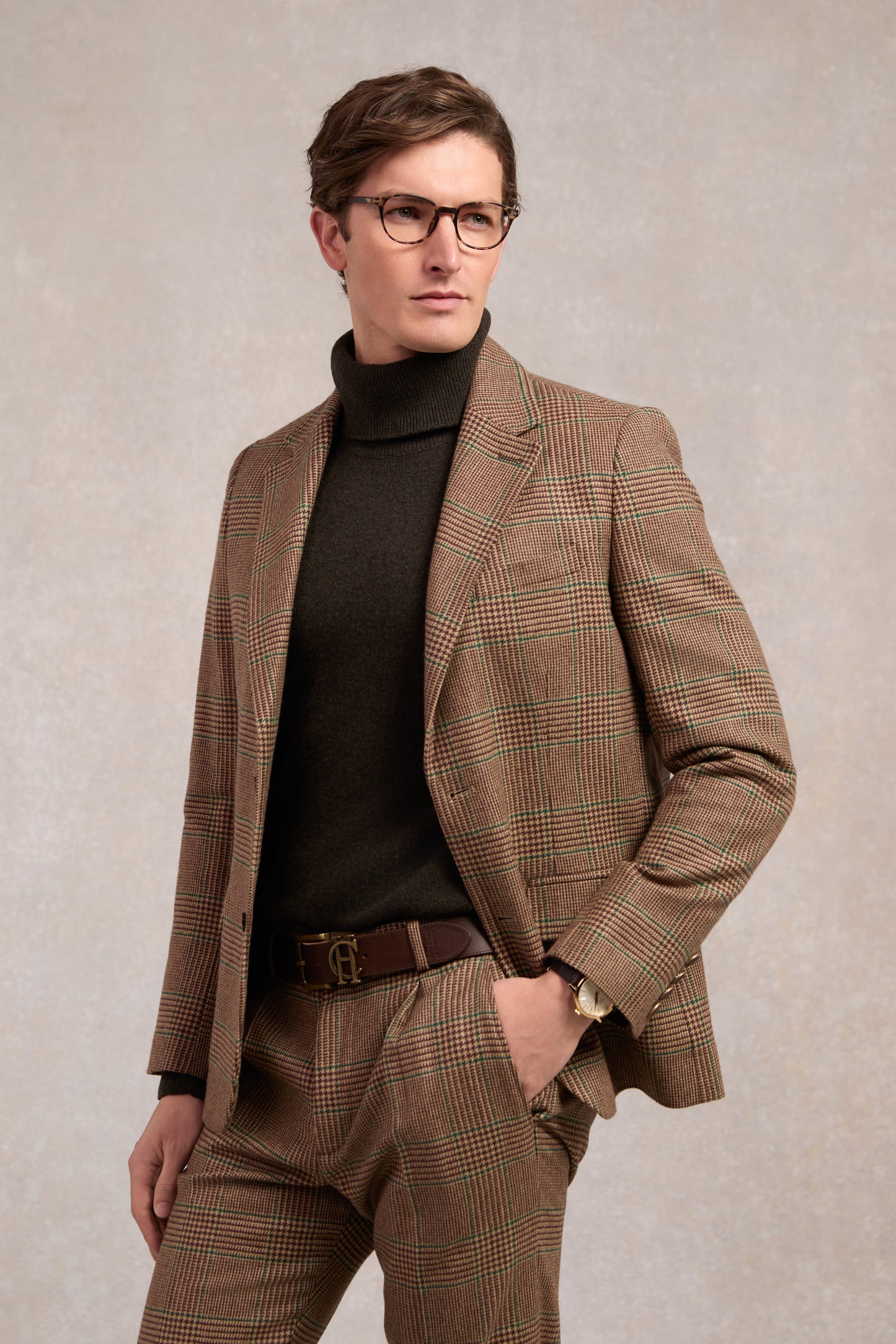 The Single Breasted Blazer (Clarence Check Forest)