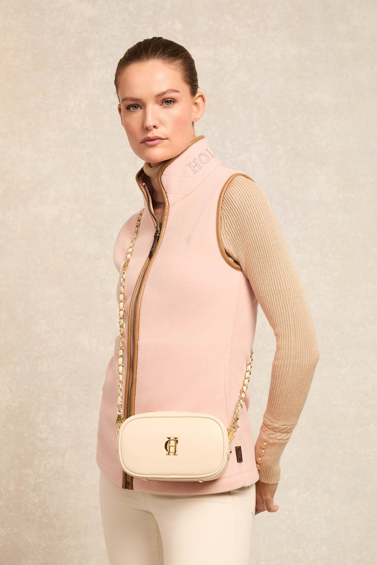 Country Fleece Gilet (Soft Pink)