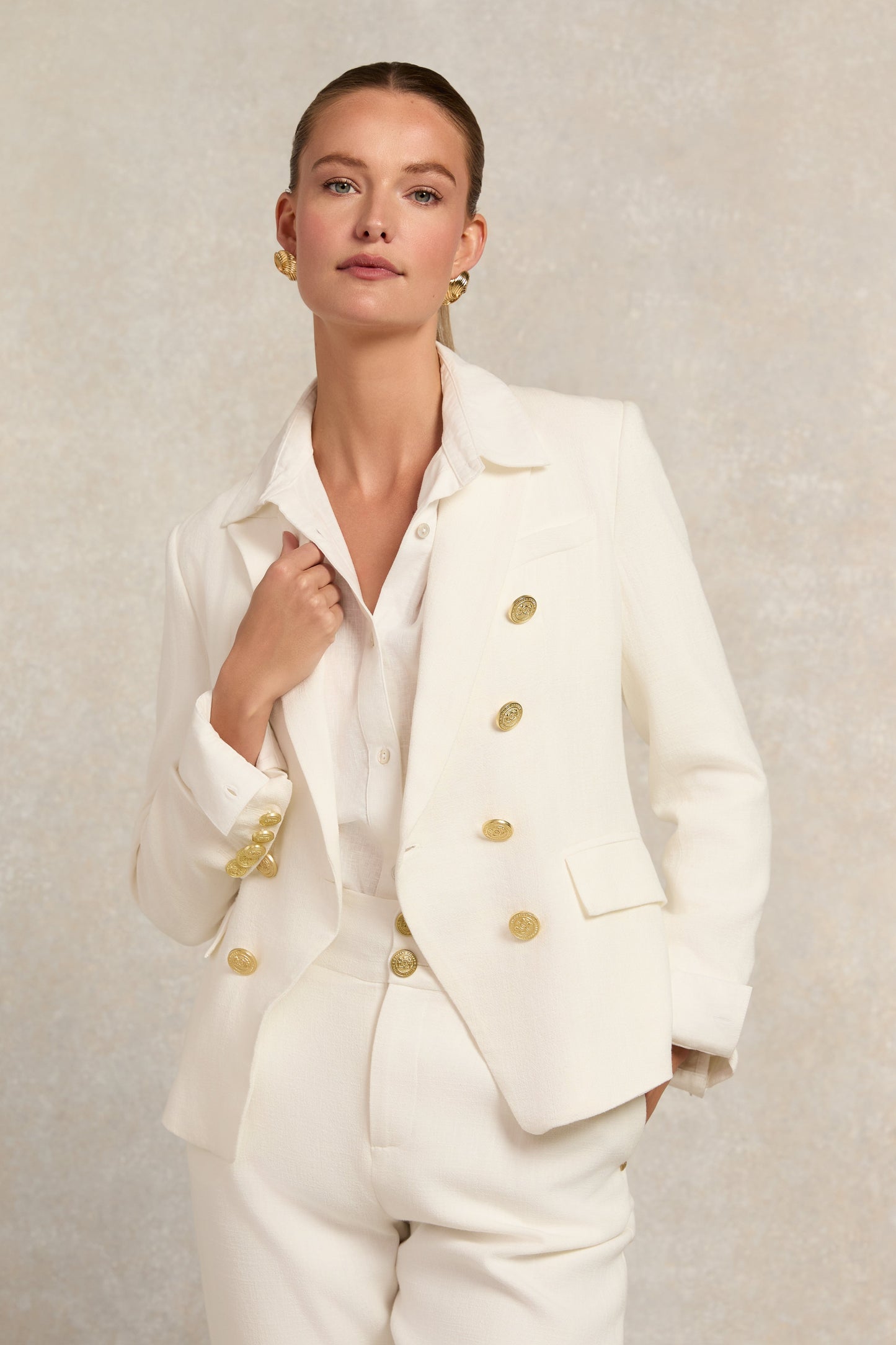 Knightsbridge Blazer (Oyster Linen)