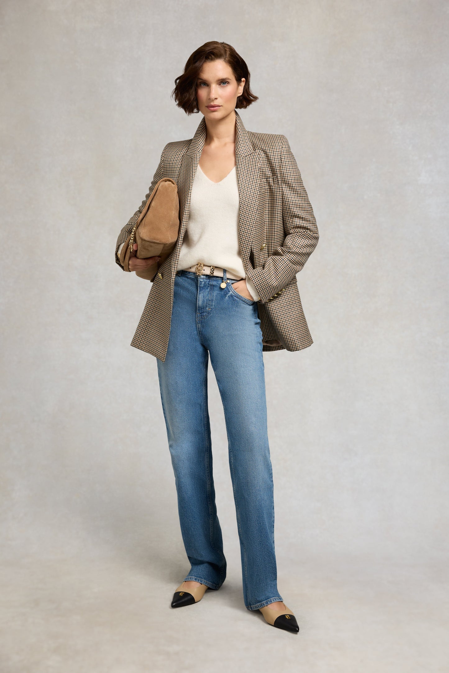 Tori V-Neck Knit (Natural)