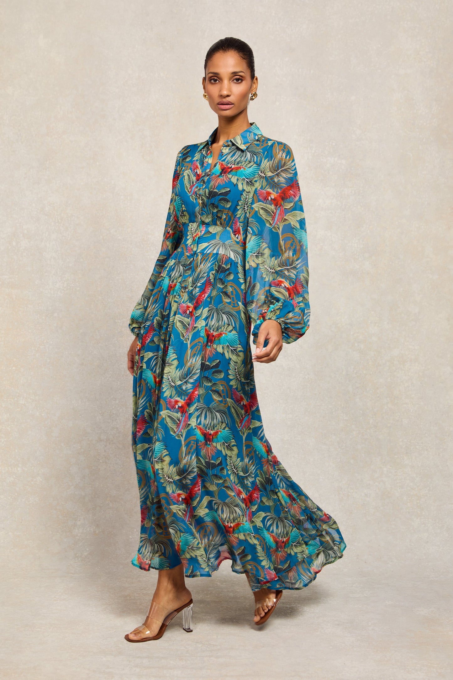 Paros Shirt Dress (Macaw Cobalt)