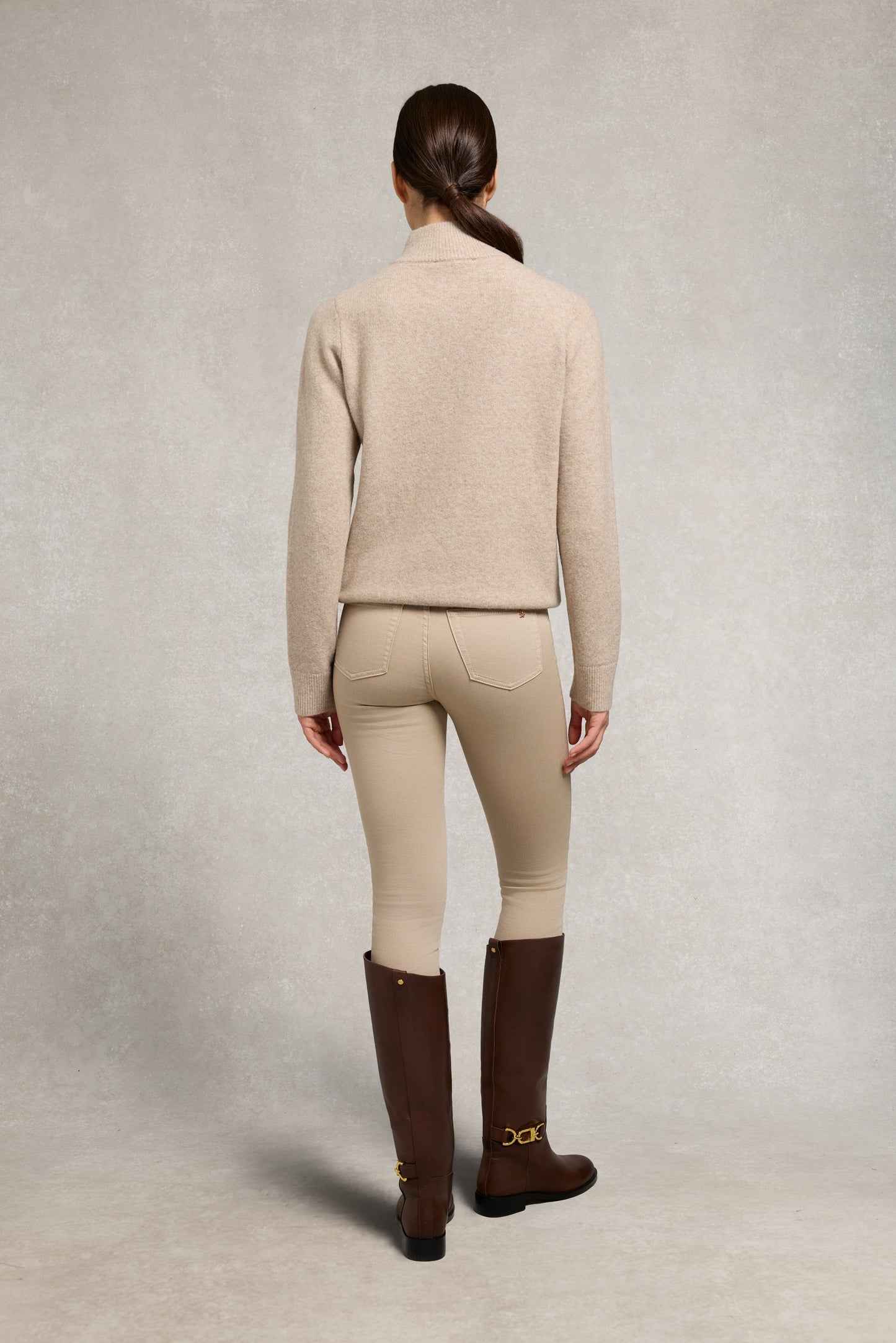 Country Quarter Zip Knit (Oatmeal)