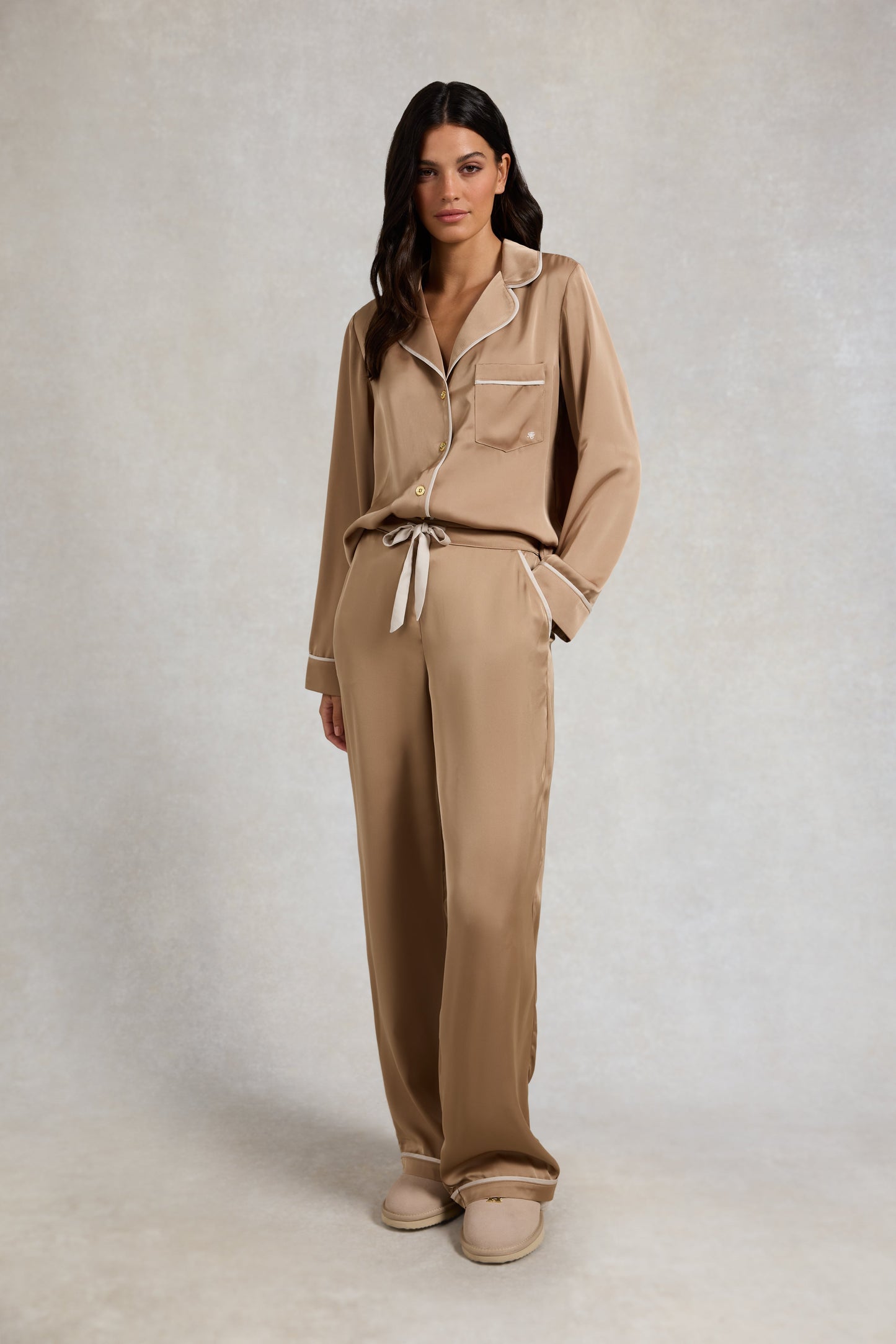 Satin Pyjama Set (Champagne)