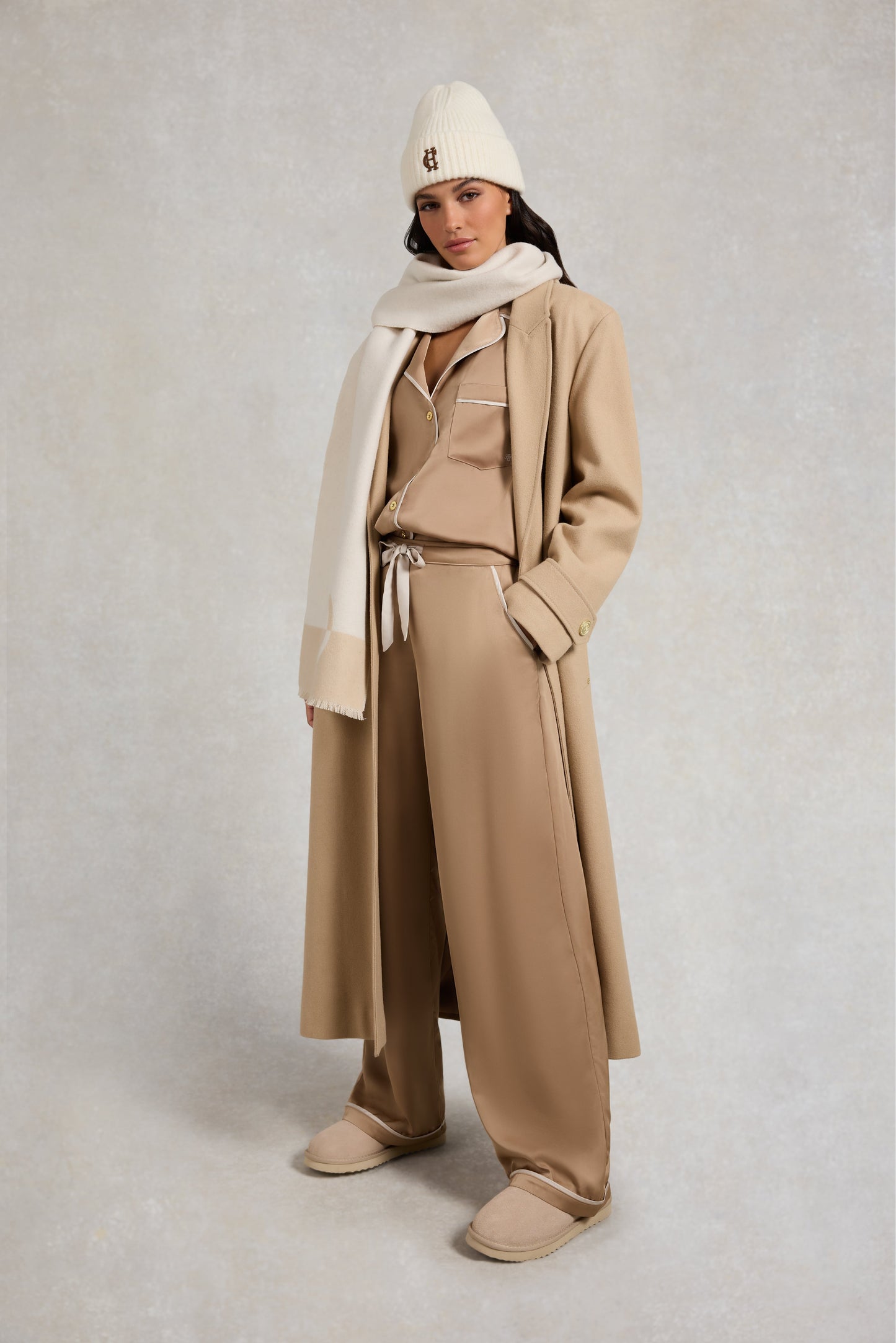 Satin Pyjama Set (Champagne)