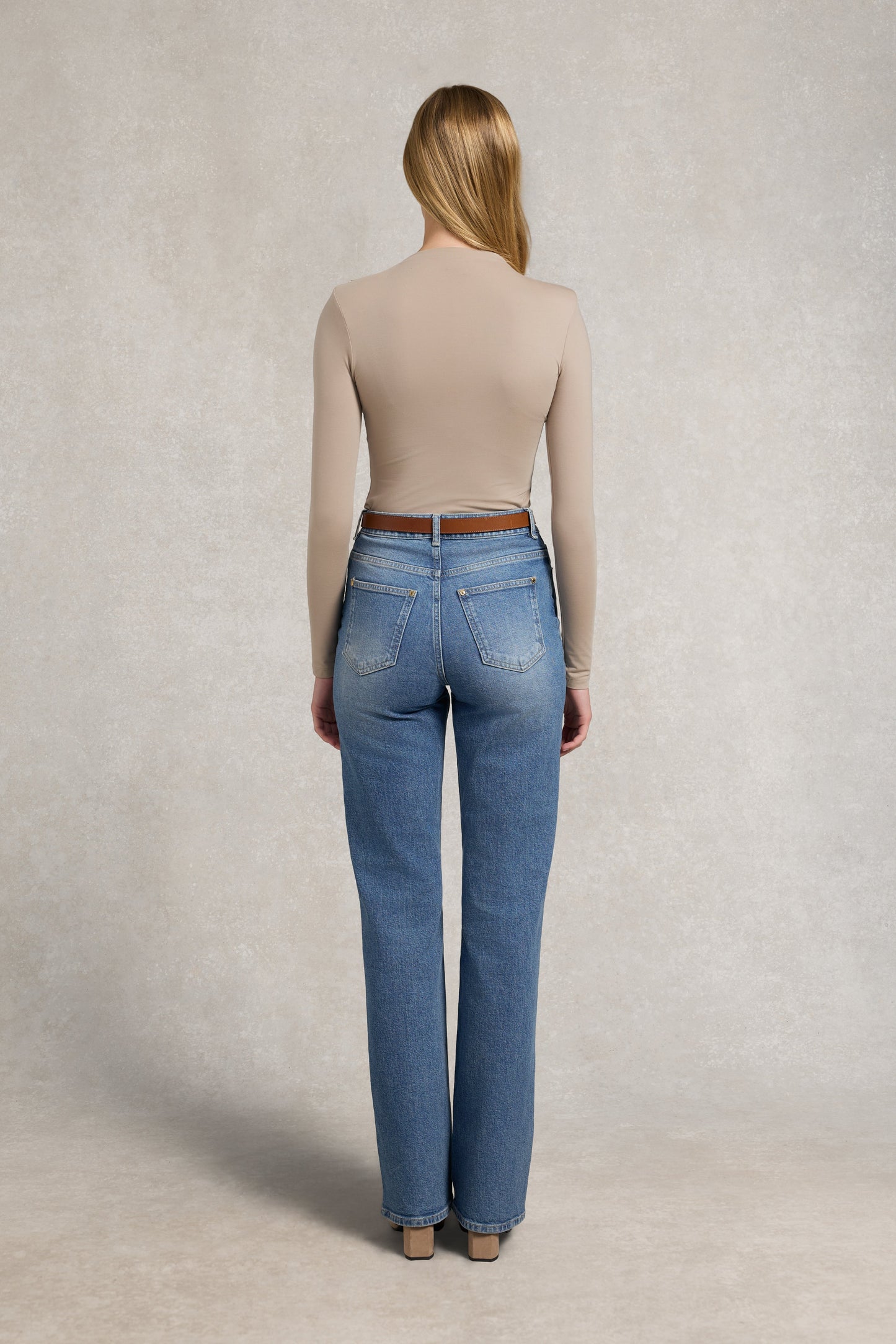 Harper Long Sleeve Top (Taupe)