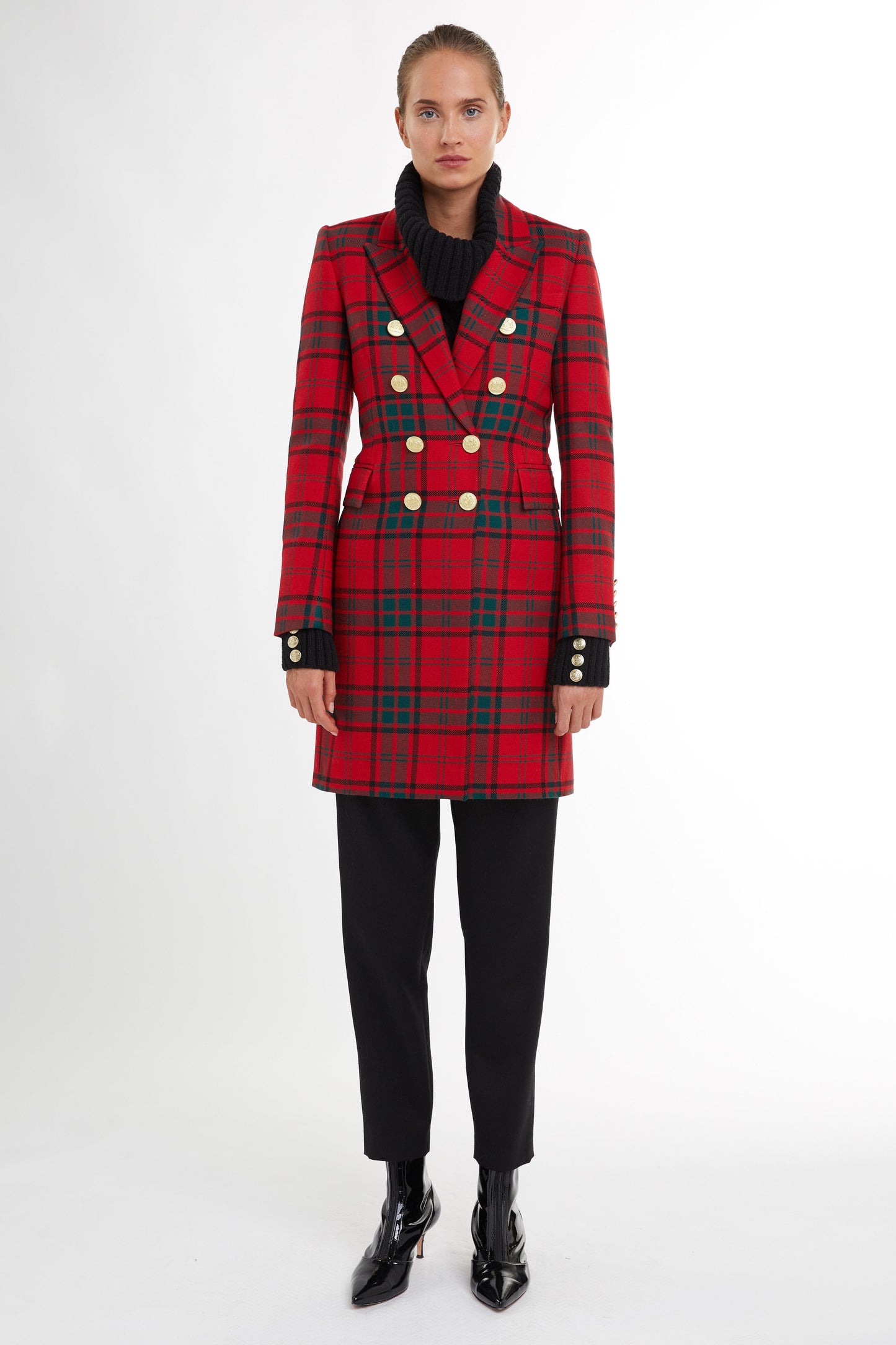 Knightsbridge Coat (Red Tartan)