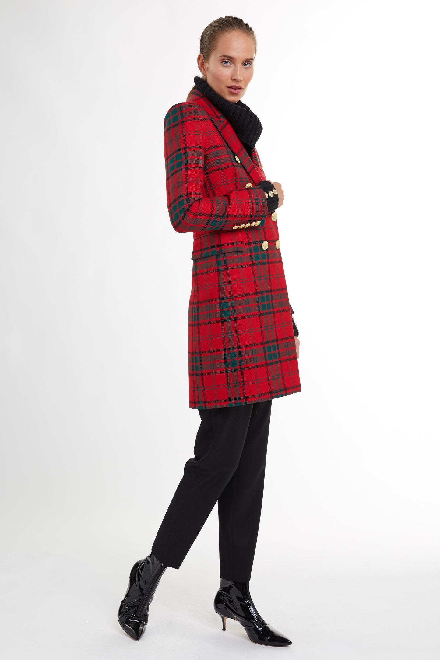 Knightsbridge Coat (Red Tartan)