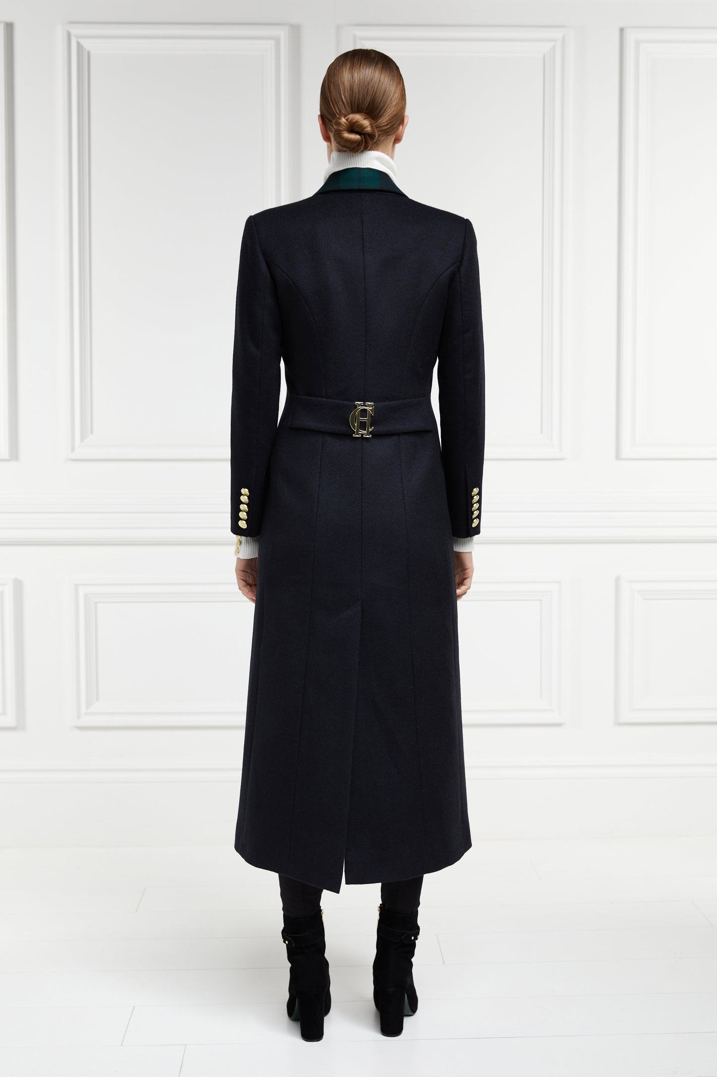 Full Length Regency Coat (Soft Navy Blackwatch)