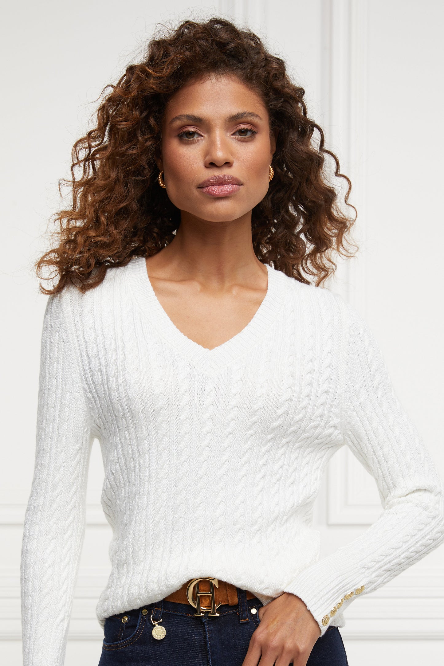Seattle V-Neck Knit (Winter White)