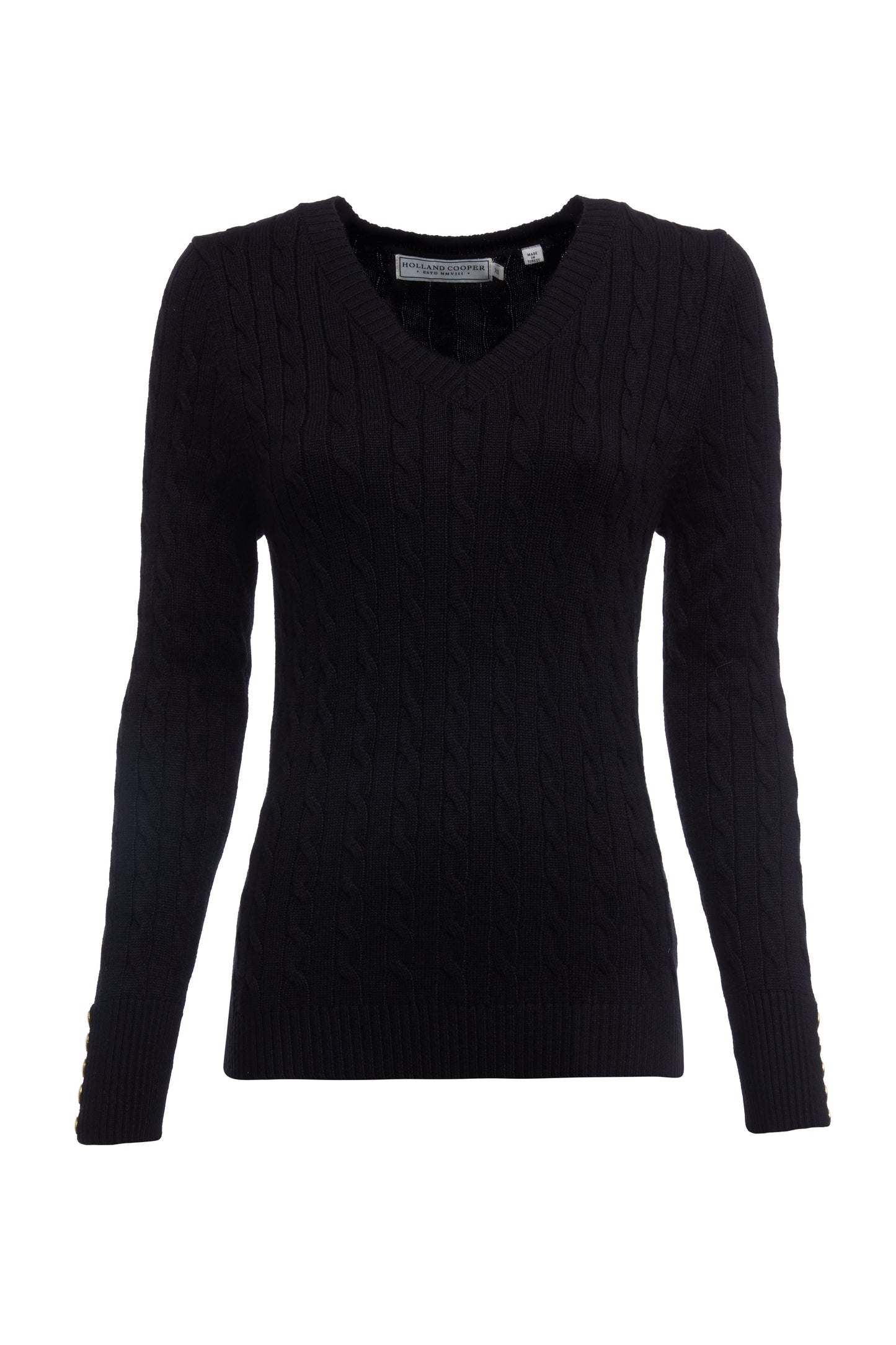 Seattle V-Neck Knit (Black)