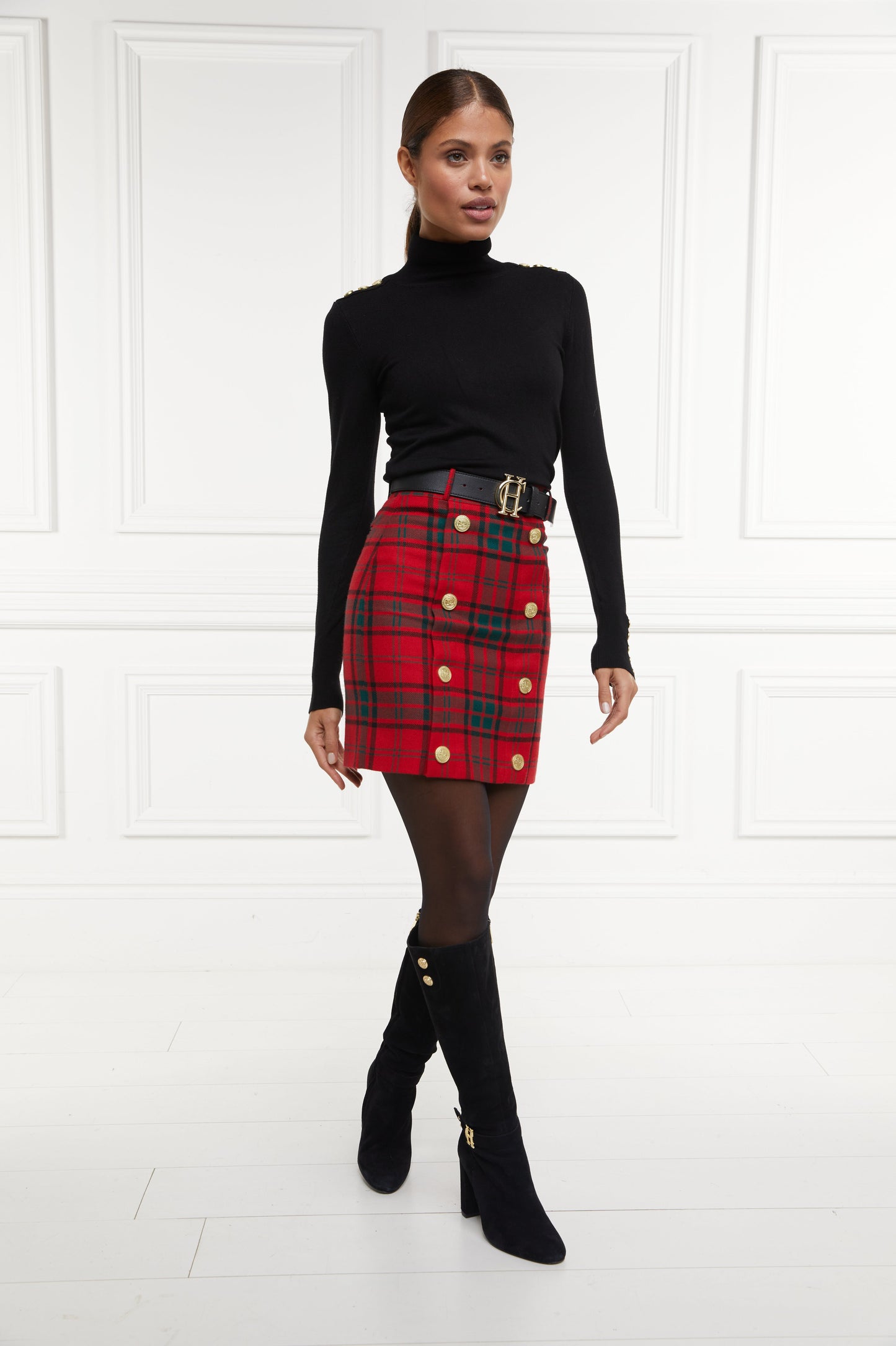 Knightsbridge Skirt (Red Tartan)