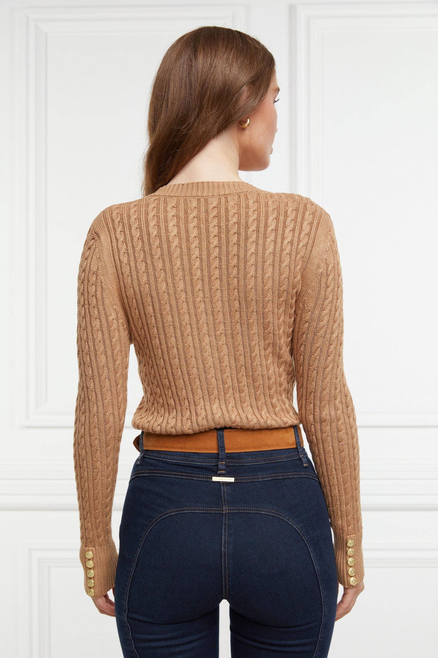 Seattle V-Neck Knit (Dark Camel)