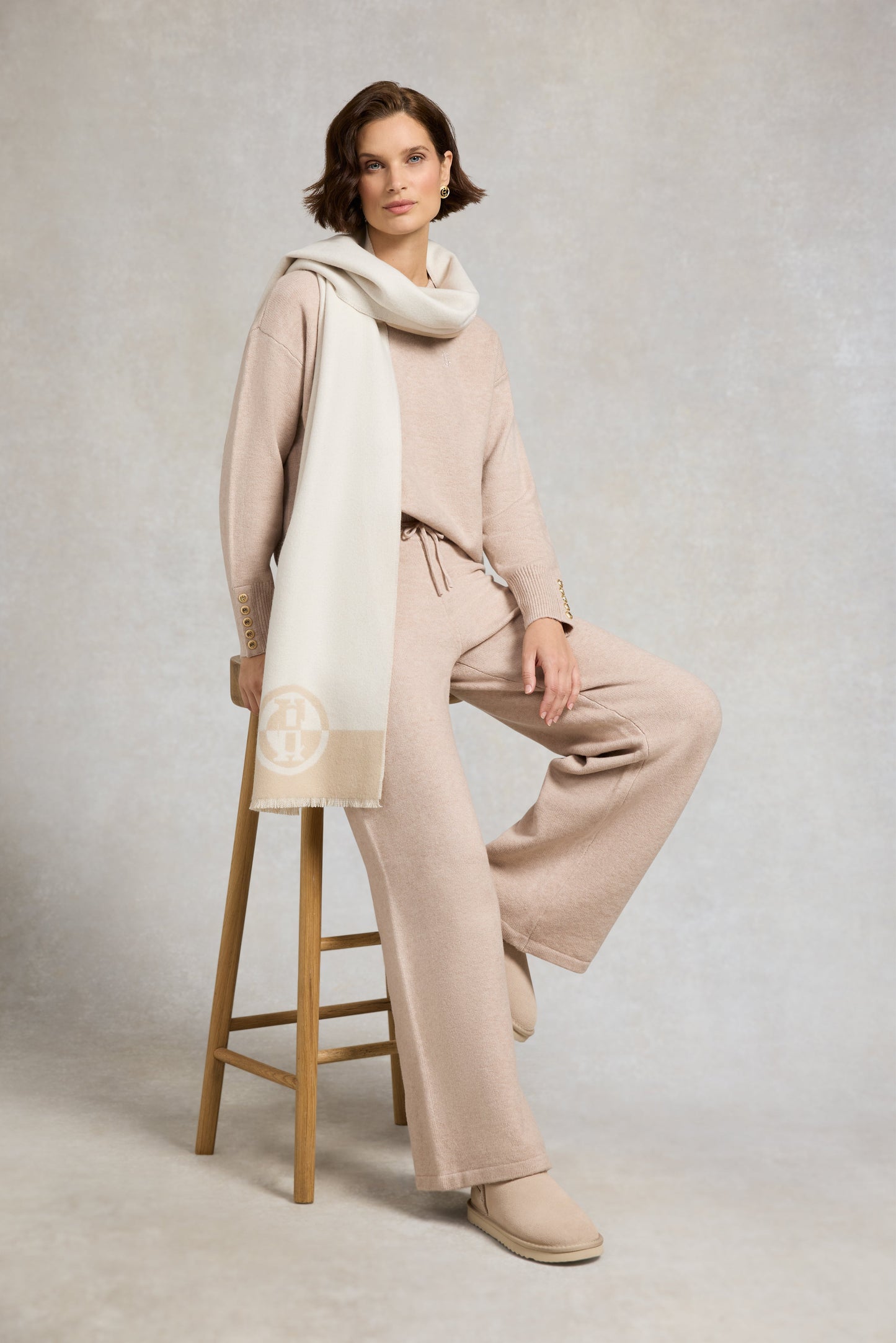 Nina Crew Neck Knit (Toffee Marl)