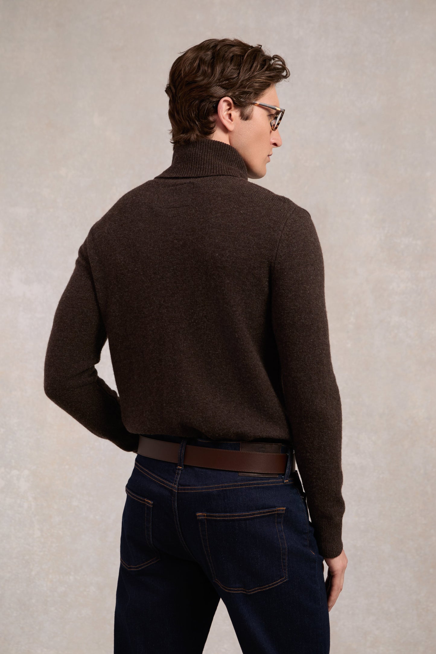 Byron Roll Neck Knit (Chocolate)