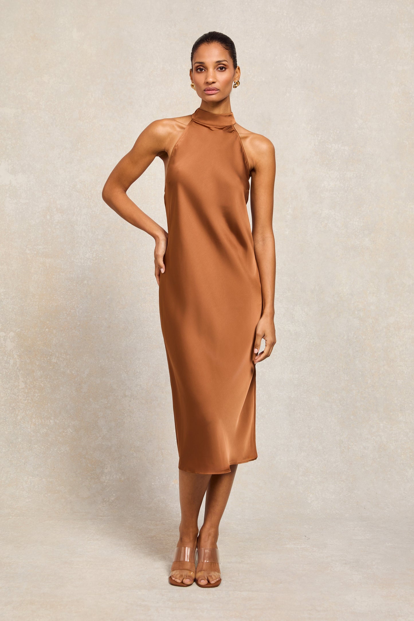 Florence Satin Dress (Copper)