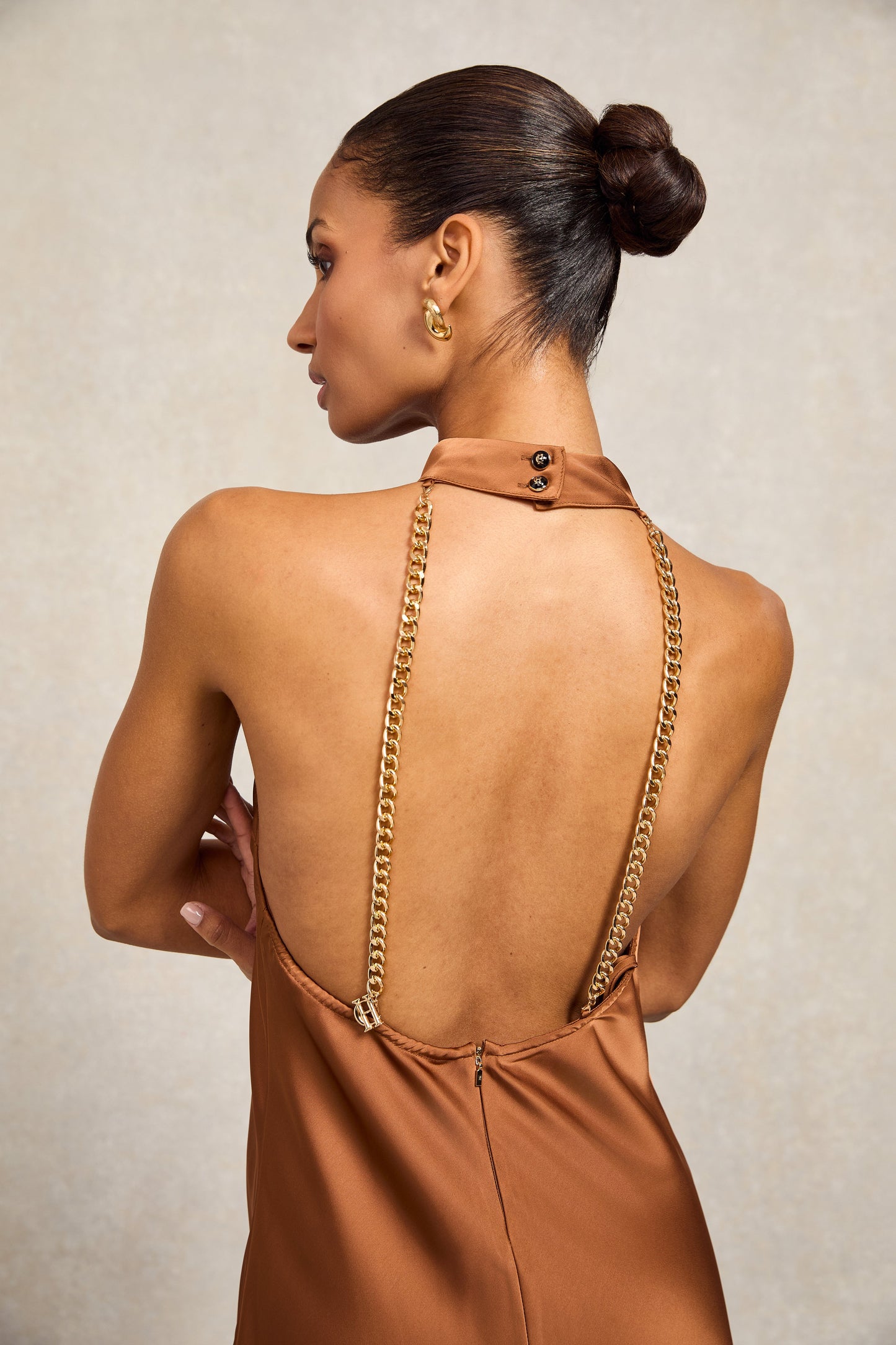 Florence Satin Dress (Copper)