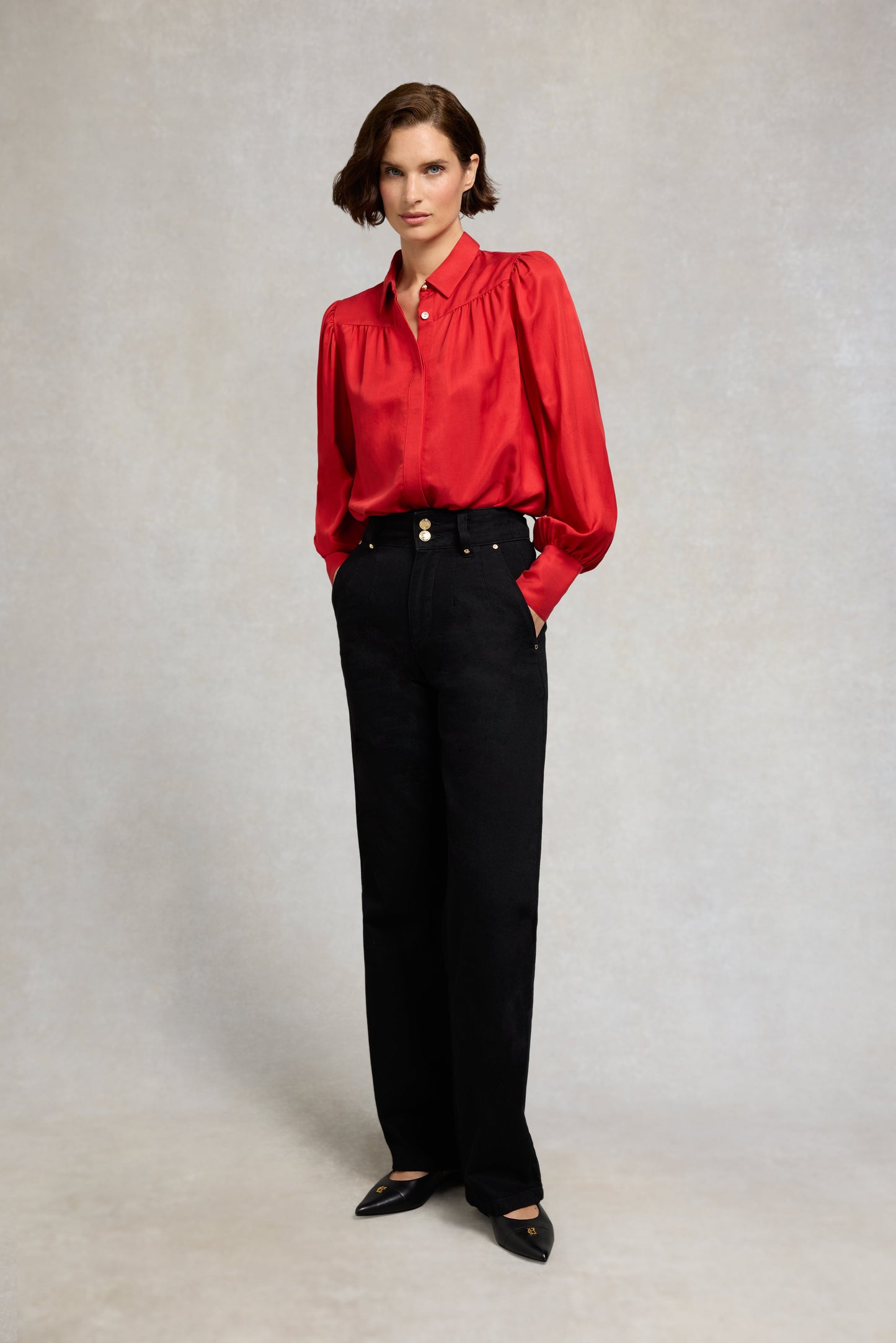 Ada Blouse (Deep Red)