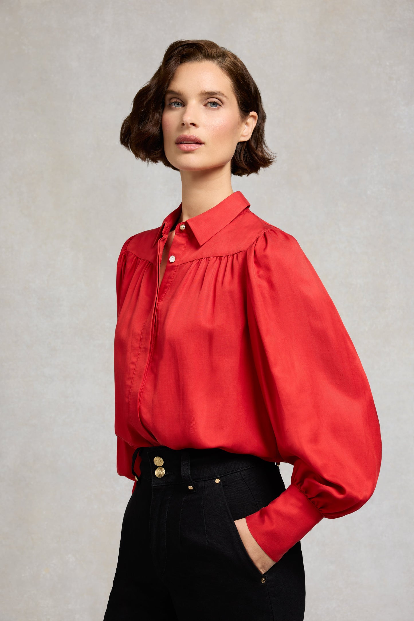 Ada Blouse (Deep Red)