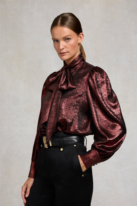 Ariella Sparkle Blouse (Red Sparkle)