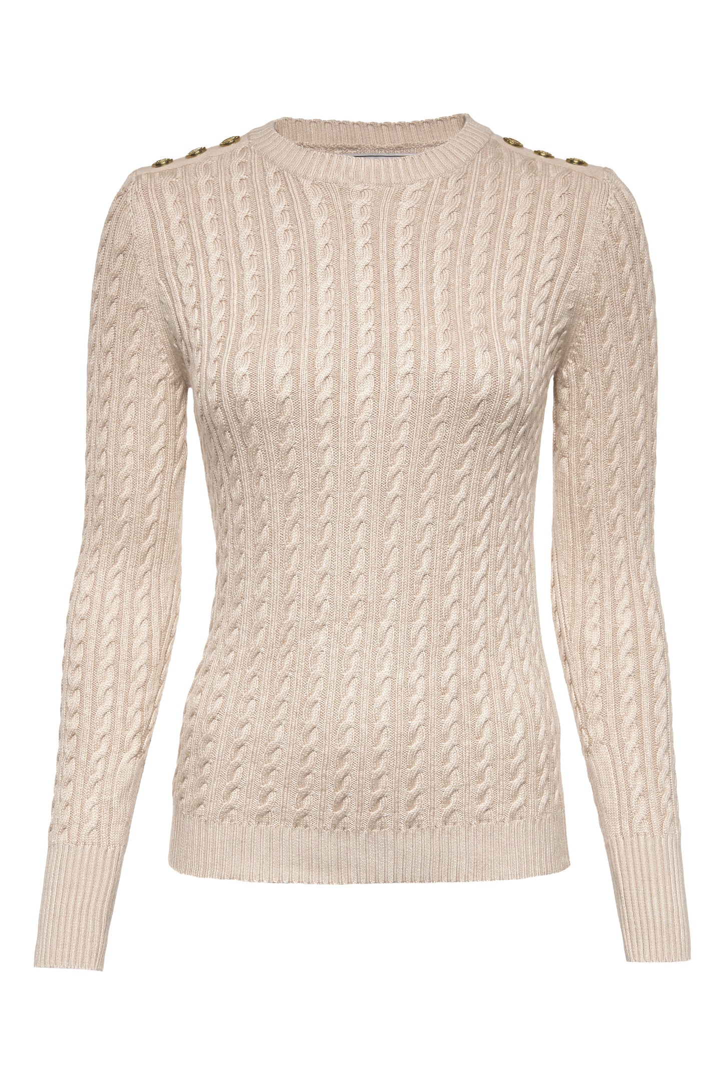 Seattle Cable Crew Knit (Oatmeal)