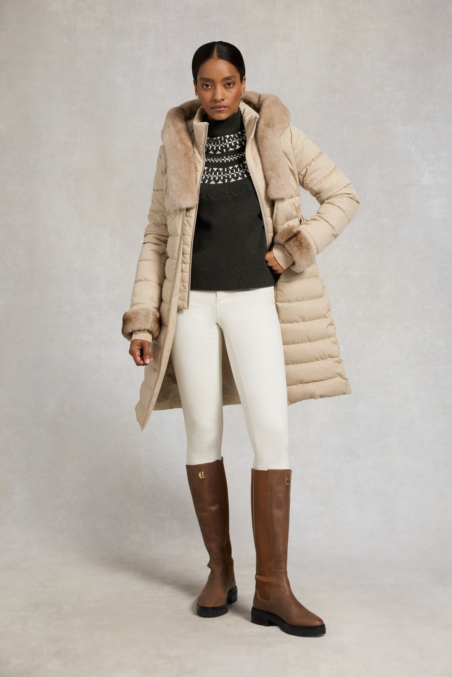 Elodie Roll Neck Knit (Forest Green)