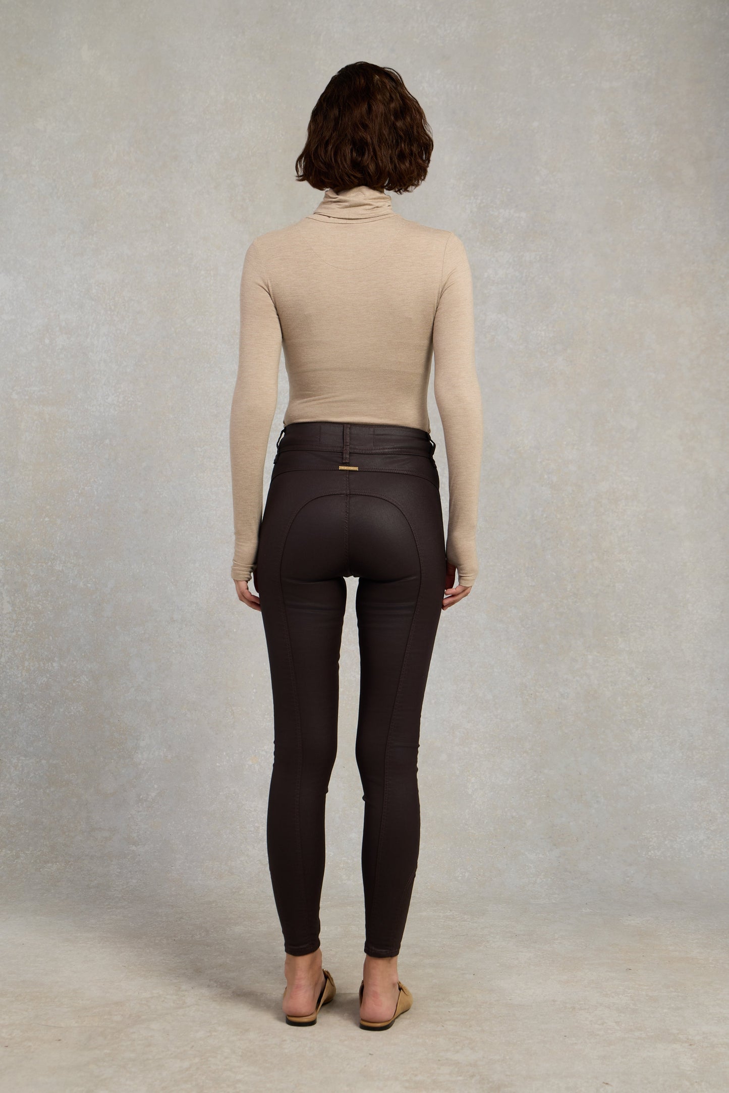 Coated Jodhpur Jean (Chocolate)