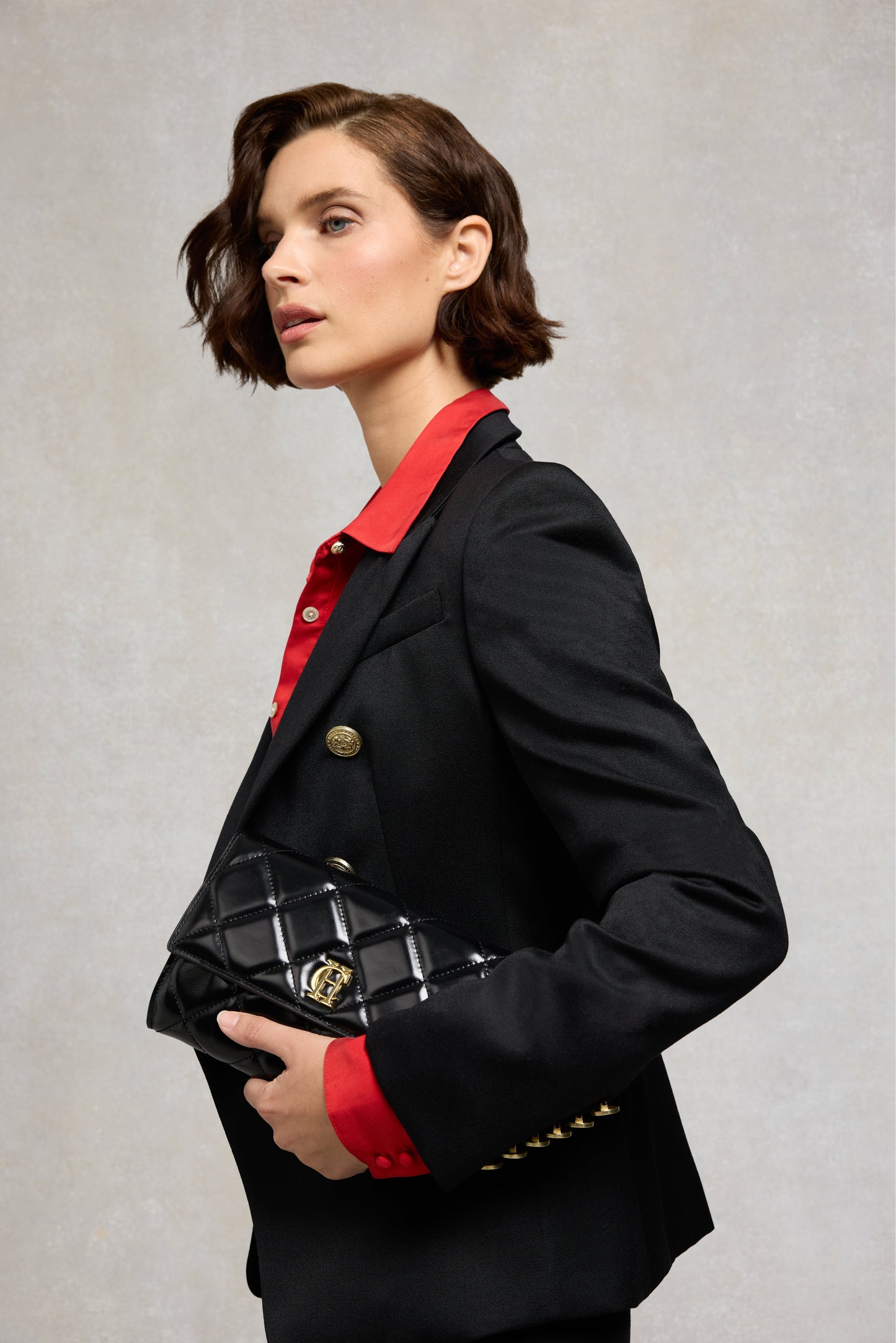 Quilted Crossbody Bag (Black)