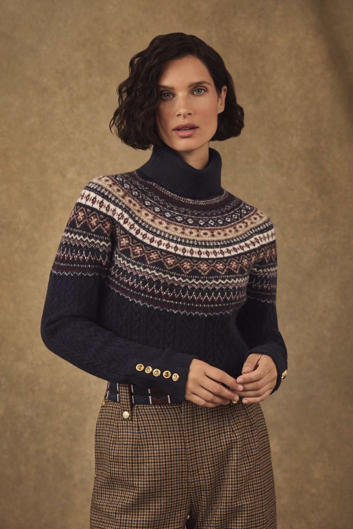 Rebecca Roll Neck Knit (Ink Navy)