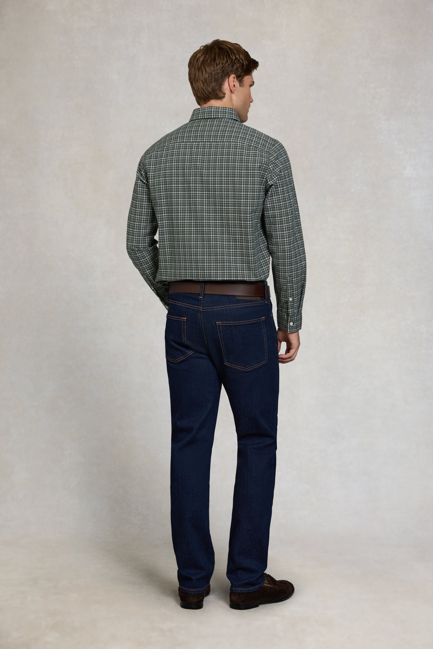 Men's Classic Woven Button Down Shirt (Henridge Emerald)