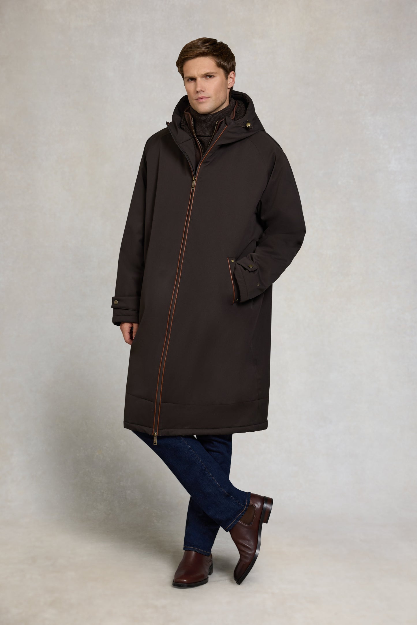 Men's One-Size Waterproof Coat (Chocolate)