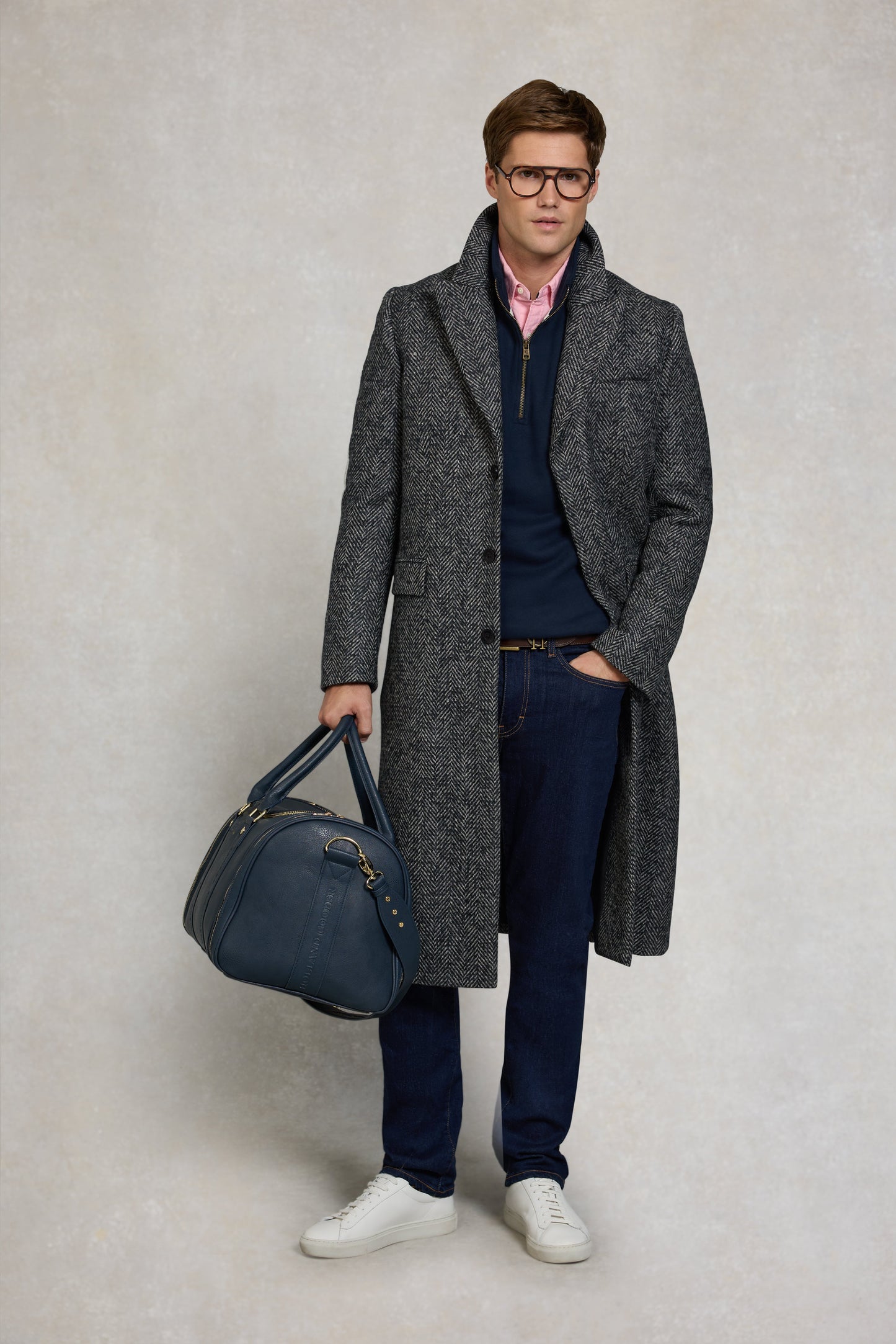 Men's Quarter Zip Sweat (Ink Navy)