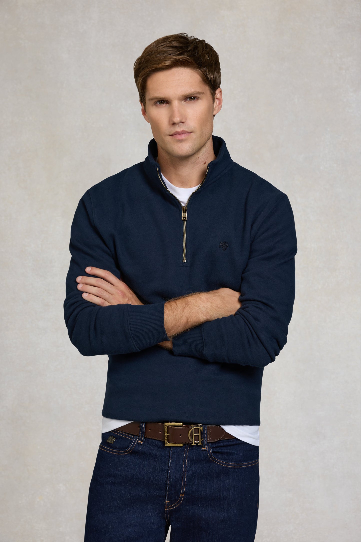 Men's Quarter Zip Sweat (Ink Navy)