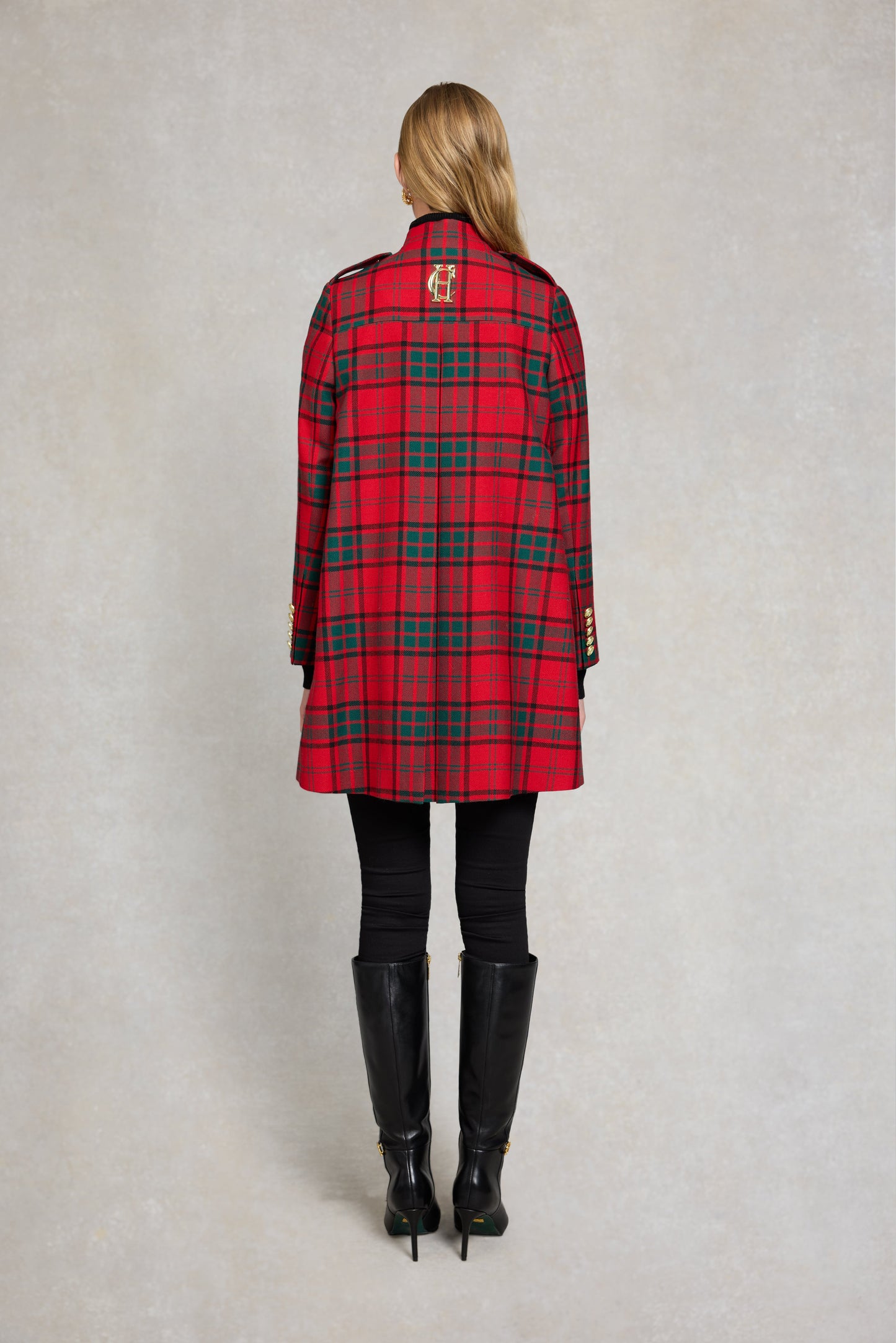 Highbury Cape Coat (Red Tartan)