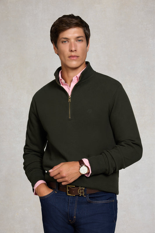 Men's Quarter Zip Sweat (Racing Green)